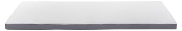 Vrchný matrac z pamäťovej peny 160 x 200 cm topper výška 6 cm biely snímateľný poťah