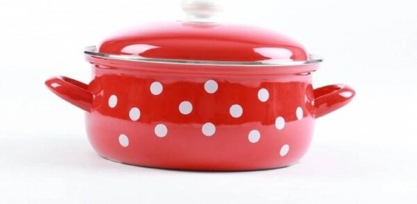 Belis rajnica 24 cm biele bodky , 4,5 L