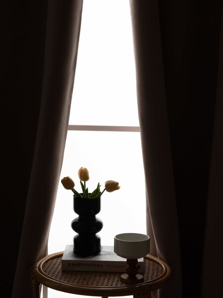 Blackout závesy Elias cappuccino – 140 × 160 cm (2 ks) - riasiaca stuha
