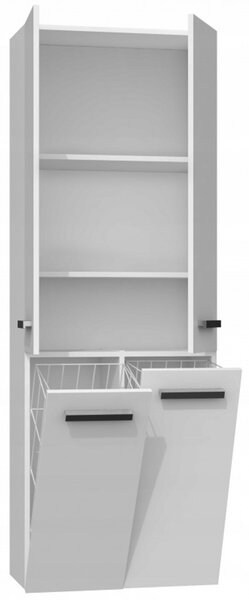 Kúpeľňová skrinka NEL DD 2K 60 cm biely mat