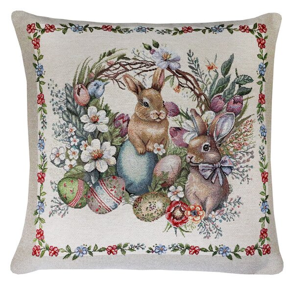 Veľkonočná gobelínová obliečka na vankúš 42x42 cm MIGD017 Farba Viacfarebná Rozmery 42x42 cm