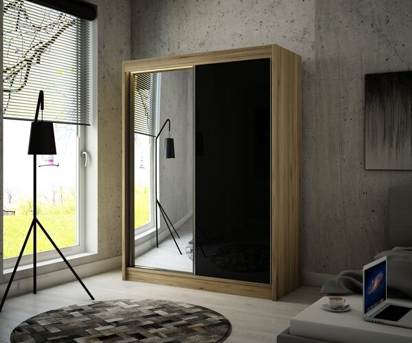 Kvalitná Šatníková Skriňa Velis 120 cm Dub sonoma Biela