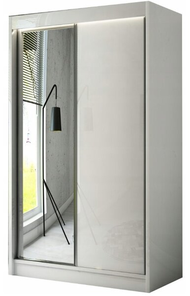 Kvalitná Šatníková Skriňa Velis 120 cm Dub sonoma Biela