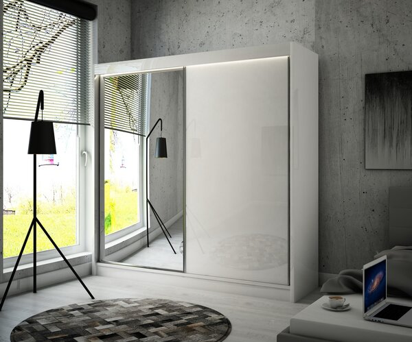 Kvalitná Šatníková Skriňa Velis 120 cm Dub sonoma Biela