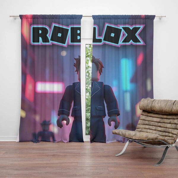 Sablio Záves ROBLOX Neónové mesto: 2ks 140x250cm