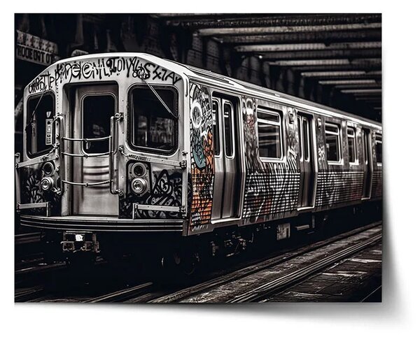 Sablio Plagát Mestské metro s graffiti - 60x40 cm