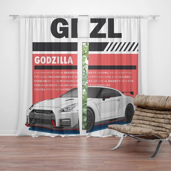 Sablio Záves Nissan GTR 35 Godzilla: 2ks 140x250cm