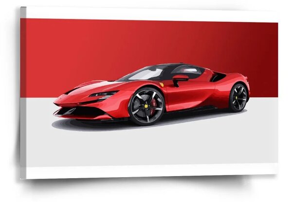 Sablio Obraz Ferrari na červeno-bielej - 60x40 cm