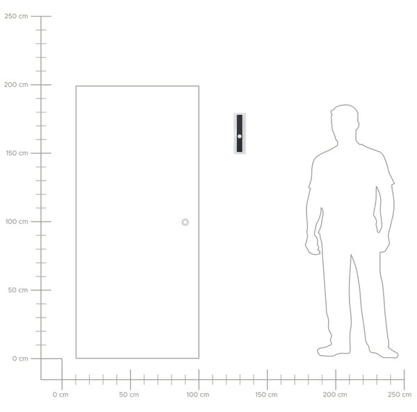 Vonkajšie nástenné LED svietidlo čierne 30 cm oceľ akryl so senzorom pohybu moderný dizajn exteriér