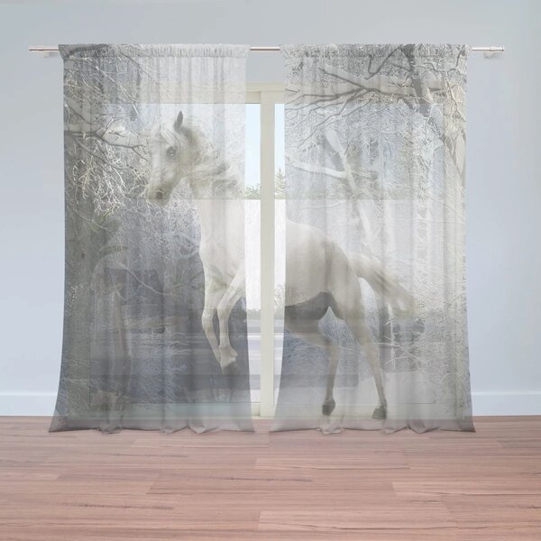 Sablio Záclony Biely kôň: 2ks 150x250cm