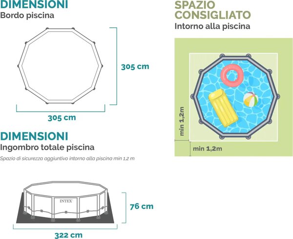 Intex 28200 Bazén Metal Frame Pool 305x76cm 28200