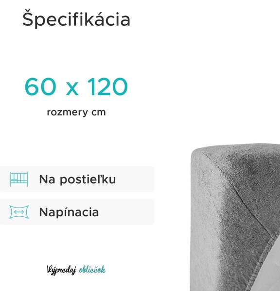 Froté plachta do detskej postieľky žltá 60x120 cm