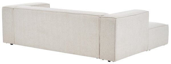2-miestna rohová pohovka pravostranná béžová tkanina čalúnené opierky minimalistický štýl