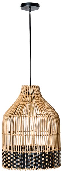 Závesná lampa prírodná ratanové tienidlo železný rám závesná lampa boho štýl ručná výroba osvetlenie
