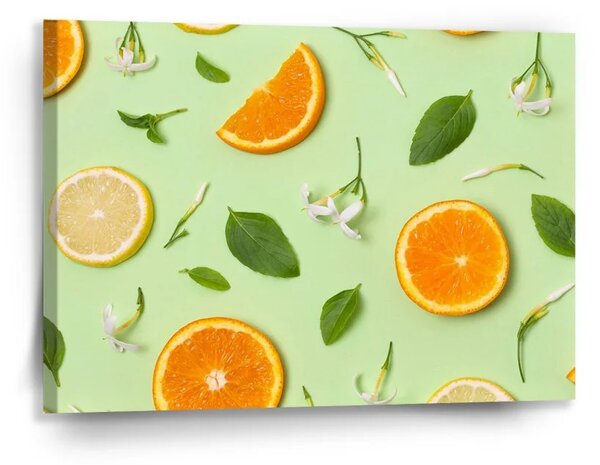 Sablio Obraz Citrus a kvet - 90x60 cm