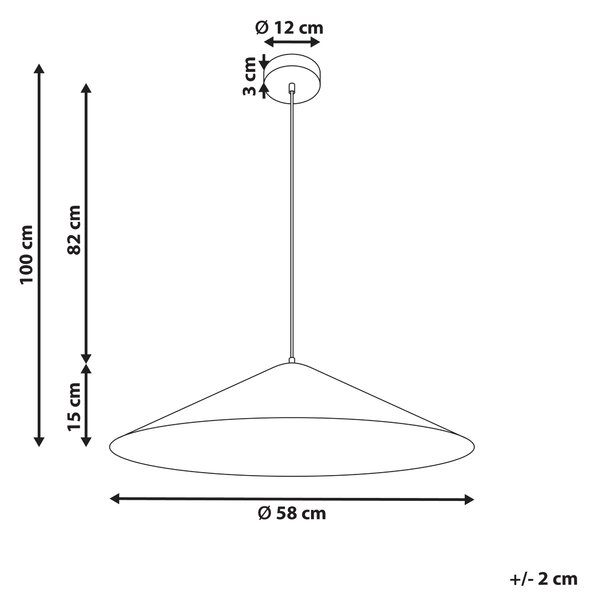 Závesná lampa čierna železo kovová kónický tvar UFO maľovaný povrch moderný mid-century štýl kuchyňa jedáleň