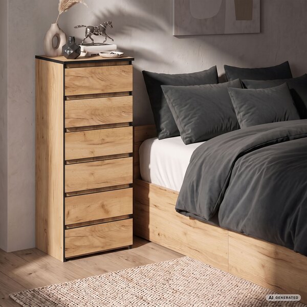 Ak furniture Komoda CL6 40 cm dub Craft