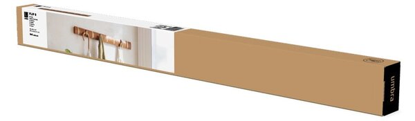 Hnedý nástenný vešiak z topoľového dreva Flip – Umbra
