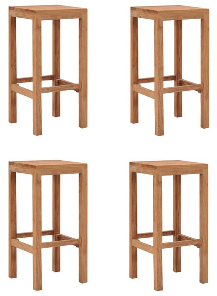 Barové stoličky 4 ks, tíkový masív