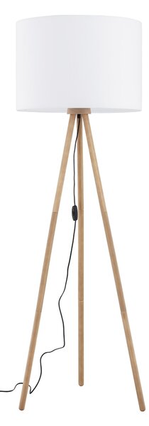 Stojacia lampa Tokyo 1xE27, Ø630, biela/borovica