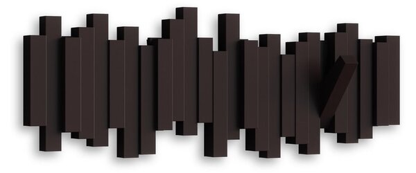 Tmavohnedý plastový nástenný vešiak Sticks – Umbra