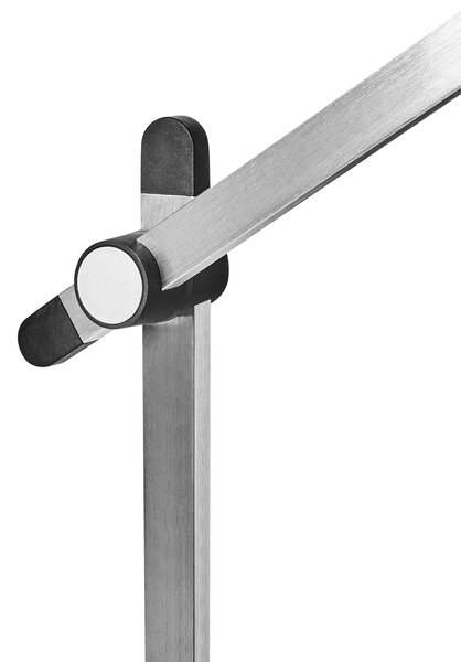 Stolná LED lampa strieborná syntetický materiál 3 režimy teploty svetla so stmievačom dotyková nastaviteľná kancelária