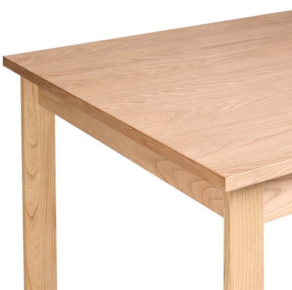 Jedálenský stôl dyha svetlý dub MDF nohy z brestového dreva 160 x 90 cm obdĺžniková dyhovaná doska tradičný štýl jedáleň