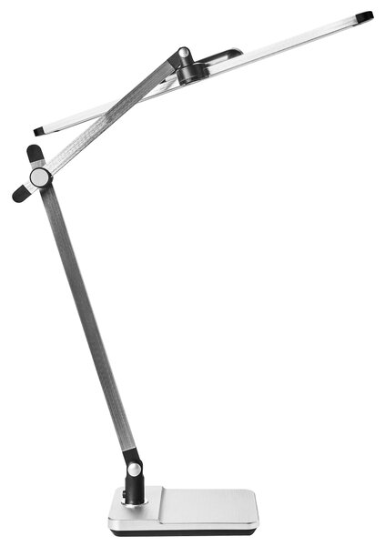 Stolná LED lampa strieborná syntetický materiál 3 režimy teploty svetla so stmievačom dotyková nastaviteľná kancelária