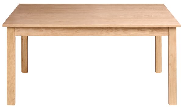 Jedálenský stôl dyha svetlý dub MDF nohy z brestového dreva 160 x 90 cm obdĺžniková dyhovaná doska tradičný štýl jedáleň