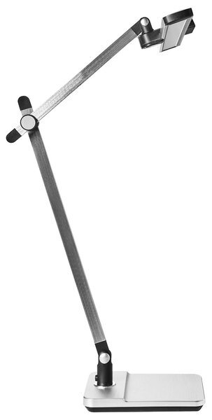 Stolná LED lampa strieborná syntetický materiál 3 režimy teploty svetla so stmievačom dotyková nastaviteľná kancelária
