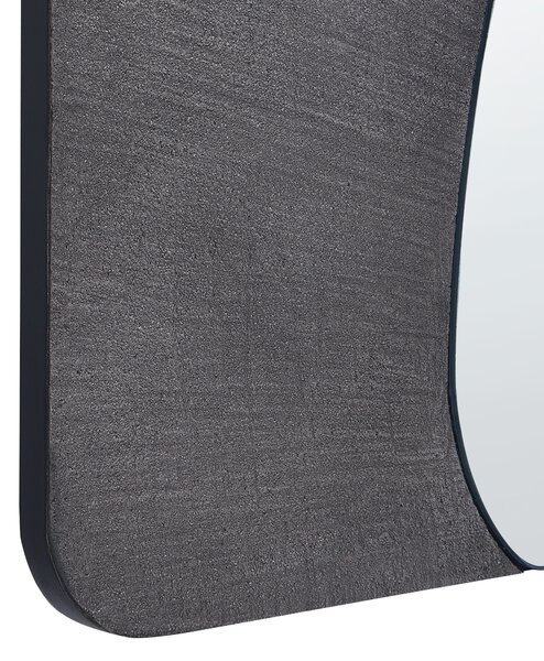 Nástenné zrkadlo sivé 70 x 110 cm dekoratívne závesné moderný štýl dekorácie