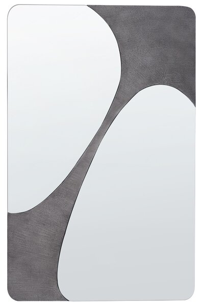 Nástenné zrkadlo sivé 70 x 110 cm dekoratívne závesné moderný štýl dekorácie