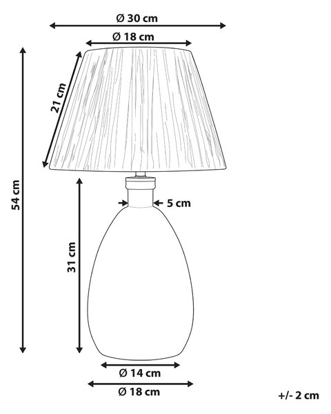 Stolná lampa priehľadný sklenený podstavec papierové prírodné tienidlo nočné stolné svietidlo