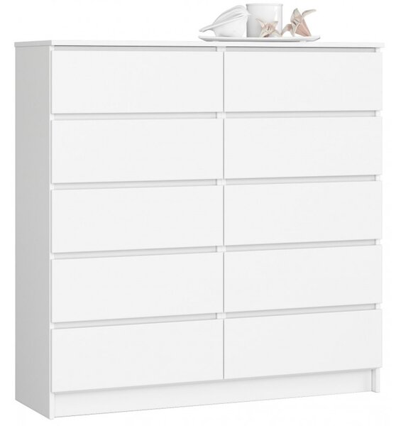 Komoda K120 10SZ biela