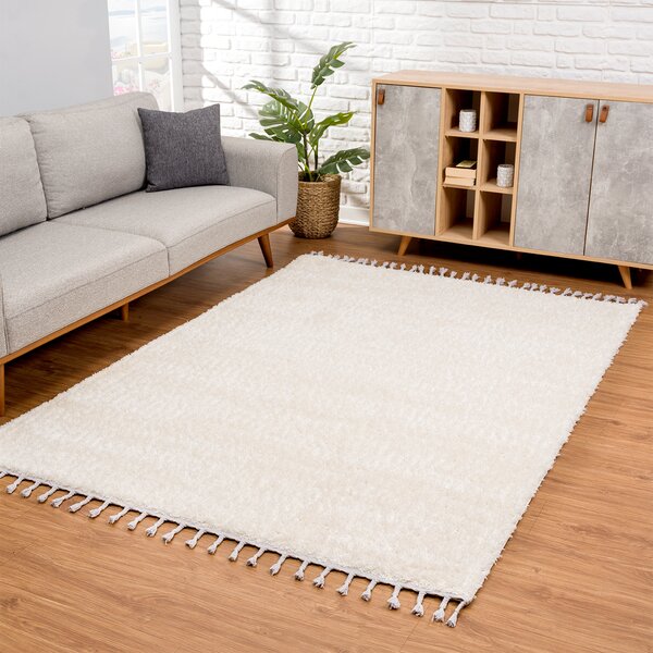 Dekorstudio Jednofarebný shaggy koberec PULPY krémový Rozmer koberca: 200x290cm