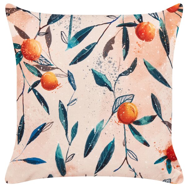 Sada 2 záhradných vankúšov viacfarebná polyester 45 x 45 cm vzor listov moderný štýl vonkajšie dekorácie vodoodolné