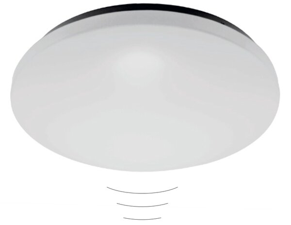 Stropné LED svietidlo Tessa 18W, 4000K, 1440lm, IP44, Ø260, biela + HF senzor