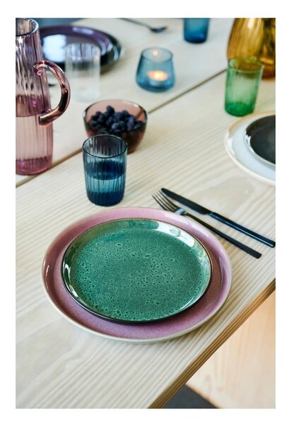 Zelený/čierny dezertný kameninový tanier ø 21 cm Gastro Green/Black – Bitz