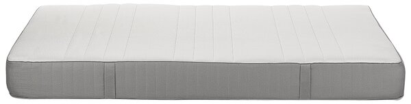 Latexový penový matrac biely a sivý 140 x 200 cm tvrdý snímateľný polyesterový poťah so zipsom