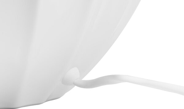 Stolná lampa krémová biela keramický podstavec okrúhle látkové tienidlo moderný štýl obývačka spálňa