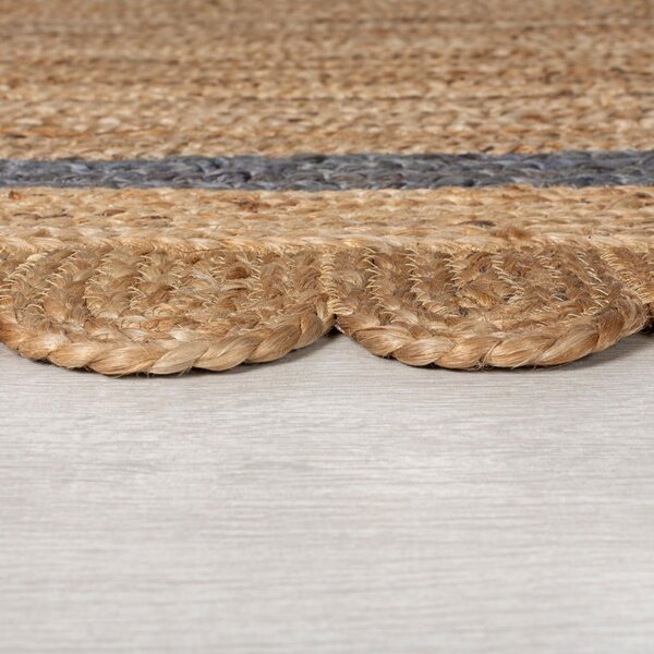Sivý/v prírodnej farbe ručne tkaný jutový behúň 80x230 cm Grace Grey – Flair Rugs