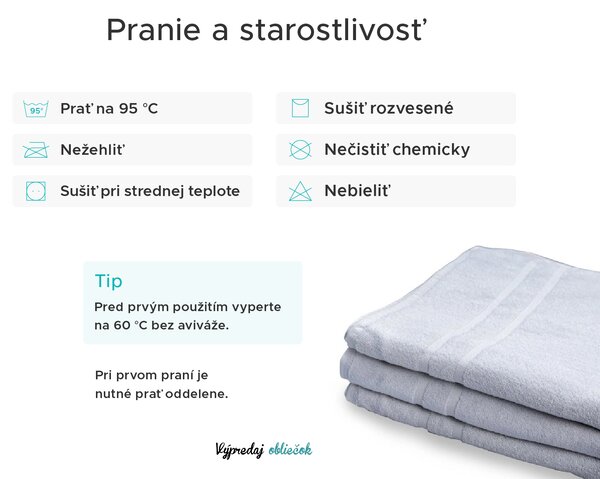 Hotelová osuška Deluxe 100x150 cm biela 100% bavlna