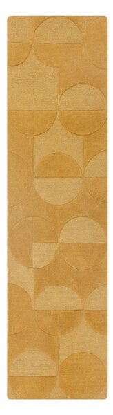 Okrovo žltý vlnený koberec behúň 60x230 cm Gigi - Flair Rugs