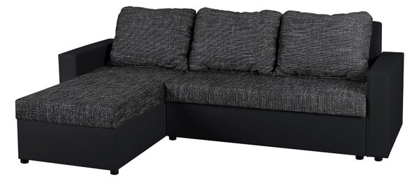 ROHOVÁ SEDAČKA, textil, kompozitné drevo, čierna P & B - Sedačky, Online Only