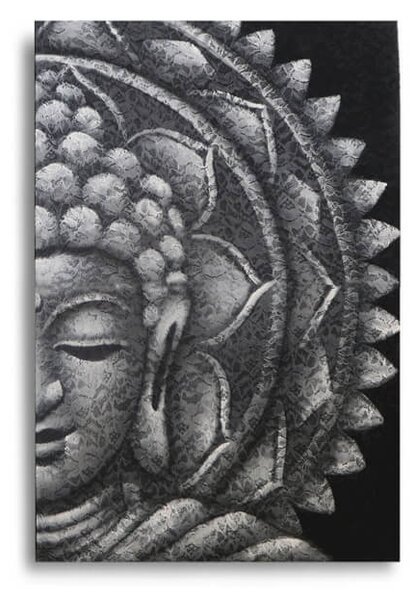 Obraz Šedý Buddha Mandala 60x80cm