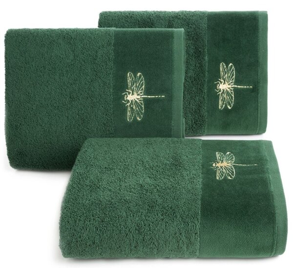 Dekorstudio Bavlnený uterák VÁŽKA 06 - zelený Rozmer uteráku: 70x140cm