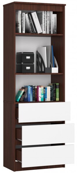 Regál R60 3SZ 2P -wenge / biela