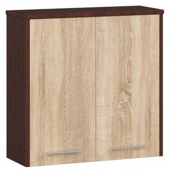 Kúpeľňová závesná skrinka FIN W60 2D-wenge / sonoma