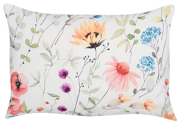 Sada 2 záhradných dekoratívnych vankúšov viacfarebná kvetovaný vzor polyester 40 x 60 cm moderné vodoodolné vankúše