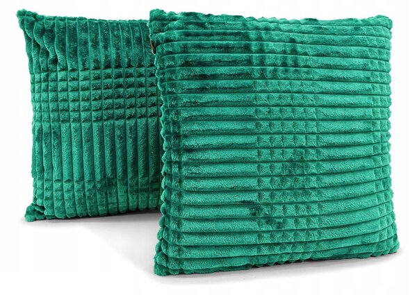 Luxusný smaragdový dekoračný vankúš s vytláčaným vzorom Suleo